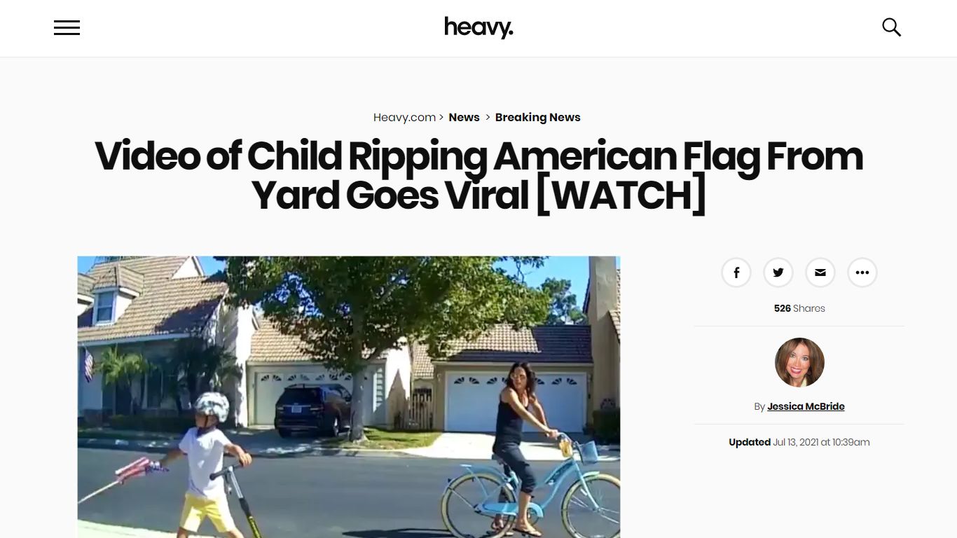 WATCH: Child Ripping American Flag From Yard Video | Heavy.com